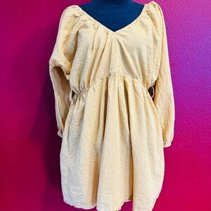 PrettyLittleThings Yellow Mini Dress, Size 10